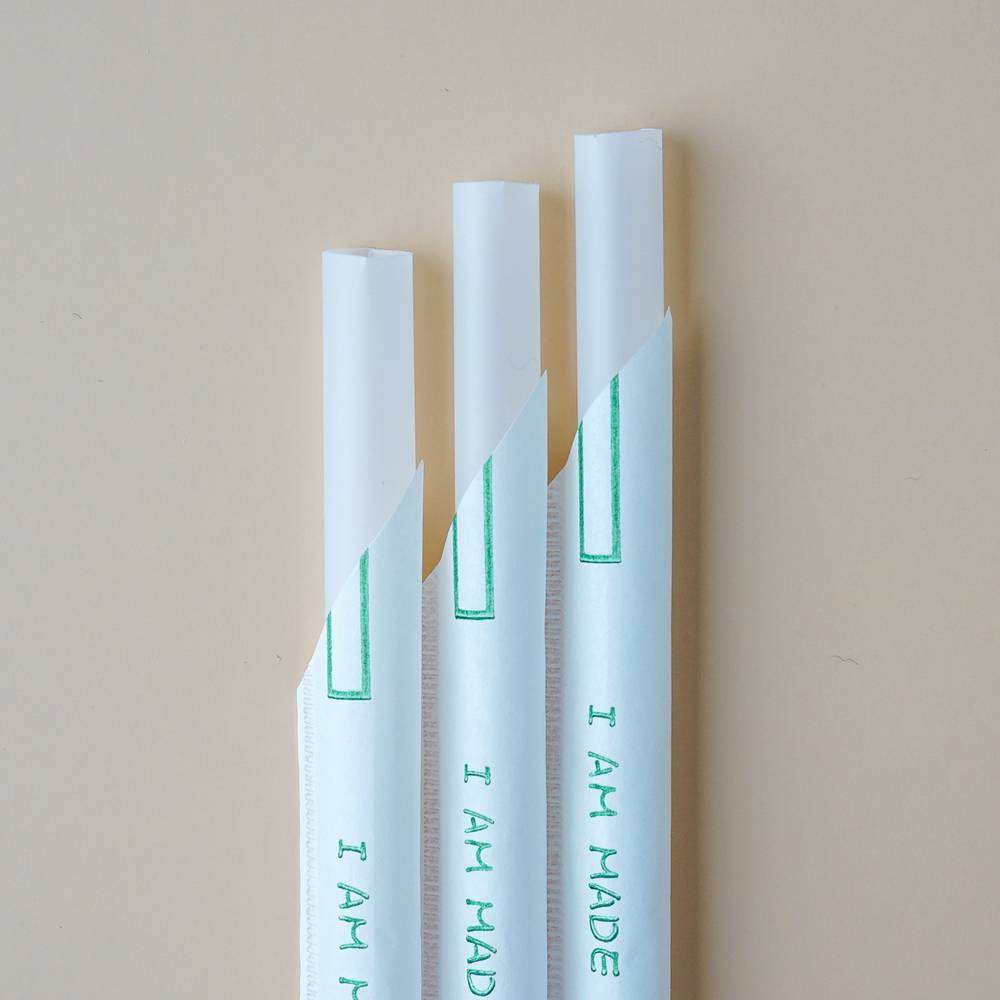 지구사랑_옥수수빨대 무지 개별 화이트 21cm 100개 _S06
